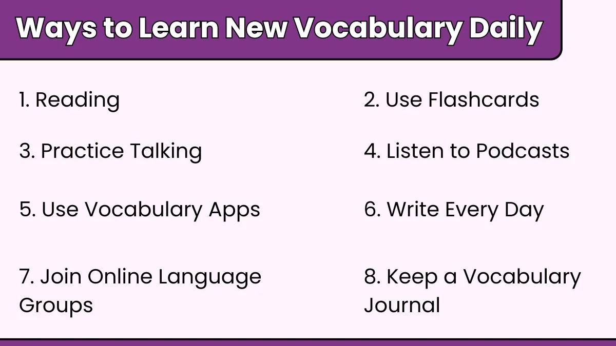 Ways to Learn New Vocabulary Daily image