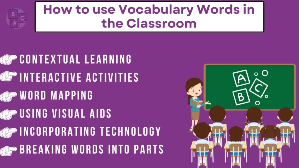 image showing How to use Vocabulary Words in the Classroom