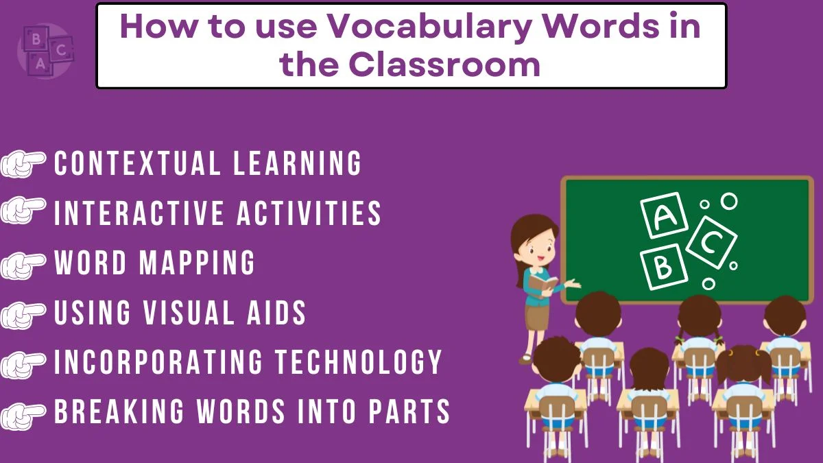 image showing How to use Vocabulary Words in the Classroom